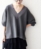 【シップス フォー ウィメン/SHIPS】のSHIPS any 手洗い可能 サカリバ 深Vネック ルーズ プルオーバー チャコールグレー|ID: prp329100004762693 ipo3291000000034510075