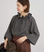 【イエナ/IENA】の襟フリルブラウス 人気、トレンドファッション・服の通販 founy(ファニー) ファッション Fashion レディースファッション Fashion for Women トップス・カットソー Cut & Sew Tops シャツ・ブラウス・オフィスカジュアル Elegant Blouses & Button-Ups 2025年 2025 2025-2026秋冬・A/W Autumn/Winter 2025–26 AW25–26 スマート Smart, Elegant スリーブ Sleeve, Long Sleeve / Short Sleeve フリル Frill, Ruffle エレガント 上品 Elegant ビジネス 仕事 通勤 Business / Work / Commuting thumbnail ブラック A|ID: prp329100004762795 ipo3291000000034472120