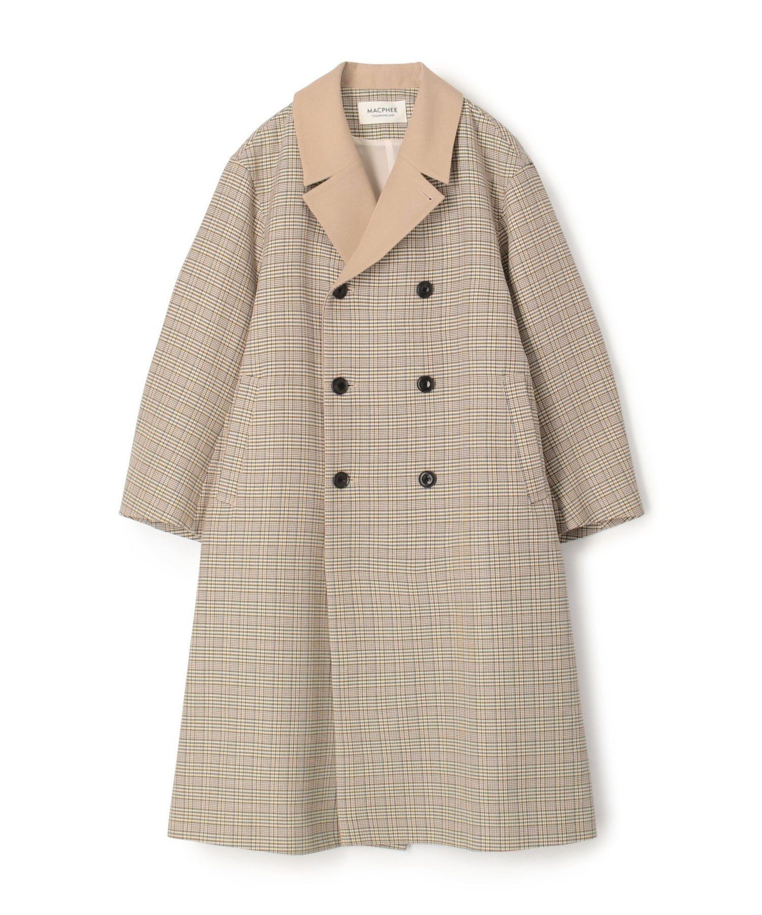 【トゥモローランド/TOMORROWLAND】のコットンリバーチェック ダブルブレストコート 人気、トレンドファッション・服の通販 founy(ファニー) ファッション Fashion レディースファッション Fashion for Women アウター Coat / Outerwear Collection コート・ロングコート・ピーコート Long Coats, Peacoats & More おすすめ Recommended / Our Picks インナー Innerwear クラシカル Classical, Vintage-Inspired チェック Check, Plaid, Tartan パターン Pattern, Design Print フォルム Silhouette, Form フロント Front, Front Design 無地 Plain, Solid Color other-1|ID: prp329100004762798 ipo3291000000034472144