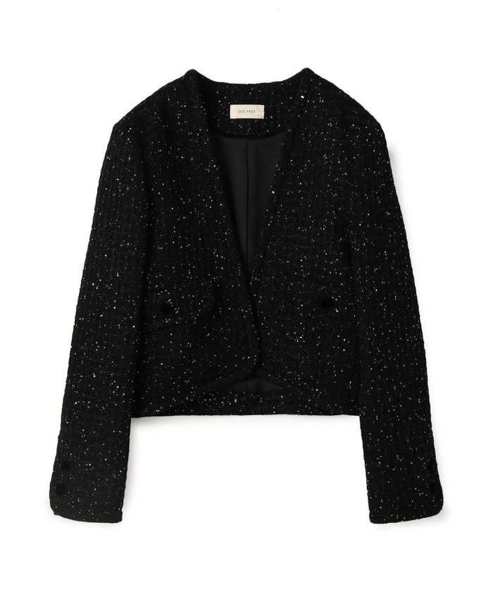 【トゥモローランド/TOMORROWLAND】のスパンコールツイード カラーレスジャケット インテリア・キッズ・メンズ・レディースファッション・服の通販 founy(ファニー) https://founy.com/ ファッション Fashion レディースファッション Fashion for Women アウター Coat / Outerwear Collection レディースジャケット・軽アウター Jackets アクセサリー Fashion Accessories イタリア Italy クラシカル Classical, Vintage-Inspired ジャケット Jacket, Outerwear スパンコール Sequins, Sequin Embellishment ツイード Twill, Twill Weave ボレロ Bolero, Short Cardigan ポケット Pocket, Pocket Detail モダン Modern, Contemporary ワッフル Waffle, Waffle Knit エレガント 上品 Elegant |ID: prp329100004762805 ipo3291000000034472249