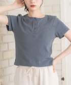 【レトロガール/RETRO GIRL】の刺繍入りヘンリーネックTEE 人気、トレンドファッション・服の通販 founy(ファニー) ファッション Fashion レディースファッション Fashion for Women おすすめ Recommended / Our Picks シンプル Simple, Minimal フリル Frill, Ruffle thumbnail ブルー|ID: prp329100004763125 ipo3291000000034475164