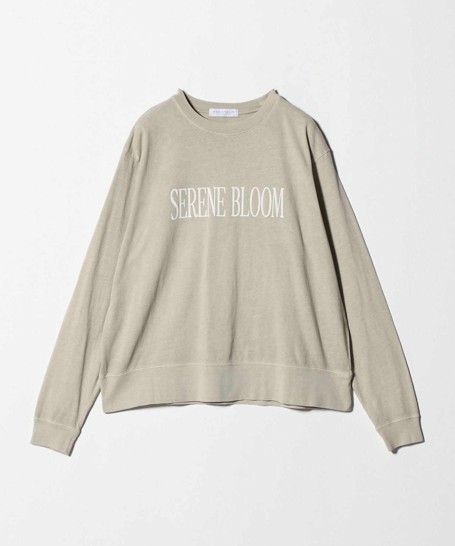 【ユナイテッドアローズ/UNITED ARROWS】のピグメントロゴ ロングスリーブTシャツ A DAY IN THE LIFE インテリア・キッズ・メンズ・レディースファッション・服の通販 founy(ファニー) 　ファッション　Fashion　レディースファッション　Fashion for Women　トップス・カットソー　Cut & Sew Tops　シャツ・ブラウス・オフィスカジュアル　Elegant Blouses & Button-Ups　ロングTシャツ・Tシャツ　Longline T-Shirts & Tees　インナー　Innerwear　ヴィンテージ　Vintage Style　ジャケット　Jacket, Outerwear　スリーブ　Sleeve, Long Sleeve / Short Sleeve　トレンド　Trend, Trending Now　バランス　Balance, Style Balance　ロング　Long, Long-Length　アウトレット　Outlet / Clearance　おすすめ　Recommended / Our Picks　ビジネス 仕事 通勤　Business / Work / Commuting　BEIGE|ID: prp329100004763170 ipo3291000000034631190