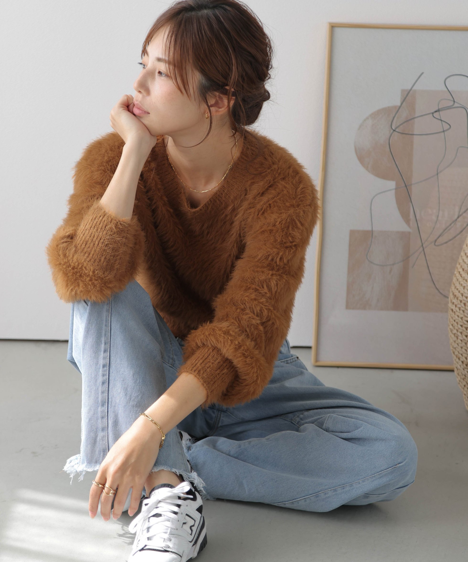 【ラジュール/Lajour】のシャギーニット インテリア・キッズ・メンズ・レディースファッション・服の通販 founy(ファニー) ファッション Fashion レディースファッション Fashion for Women トップス・カットソー Cut & Sew Tops ニット Knit Tops & Sweaters おすすめ Recommended / Our Picks クロップド Cropped, Short Length ショート Short, Short Length トレンド Trend, Trending Now ルーズ Loose, Oversized ロング Long, Long-Length ショートキャメル|ID: prp329100004763209 ipo3291000000034896696