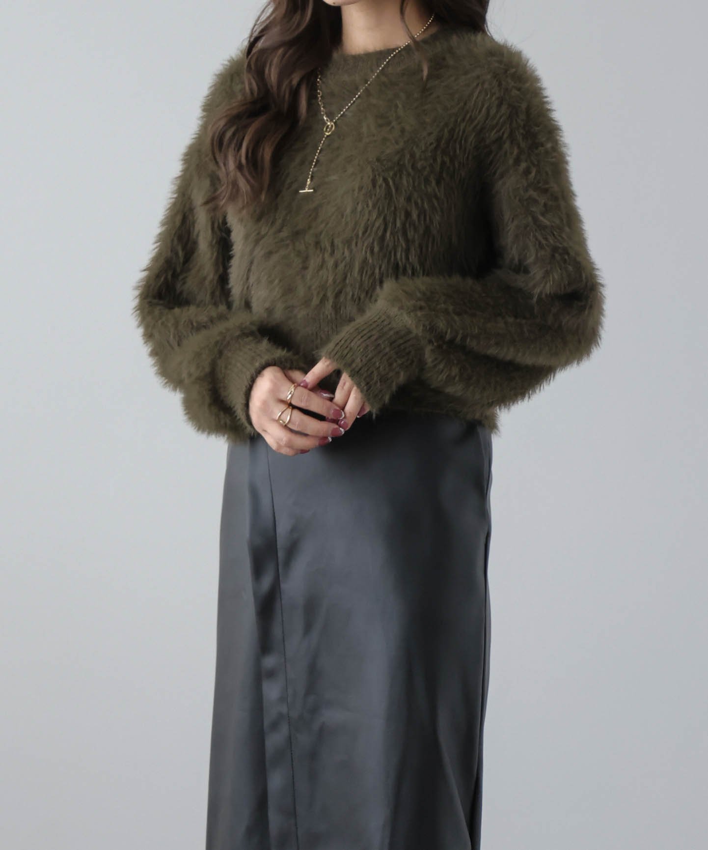 【ラジュール/Lajour】のシャギーニット インテリア・キッズ・メンズ・レディースファッション・服の通販 founy(ファニー) ファッション Fashion レディースファッション Fashion for Women トップス・カットソー Cut & Sew Tops ニット Knit Tops & Sweaters おすすめ Recommended / Our Picks クロップド Cropped, Short Length ショート Short, Short Length トレンド Trend, Trending Now ルーズ Loose, Oversized ロング Long, Long-Length ショートカーキ|ID: prp329100004763209 ipo3291000000034896701