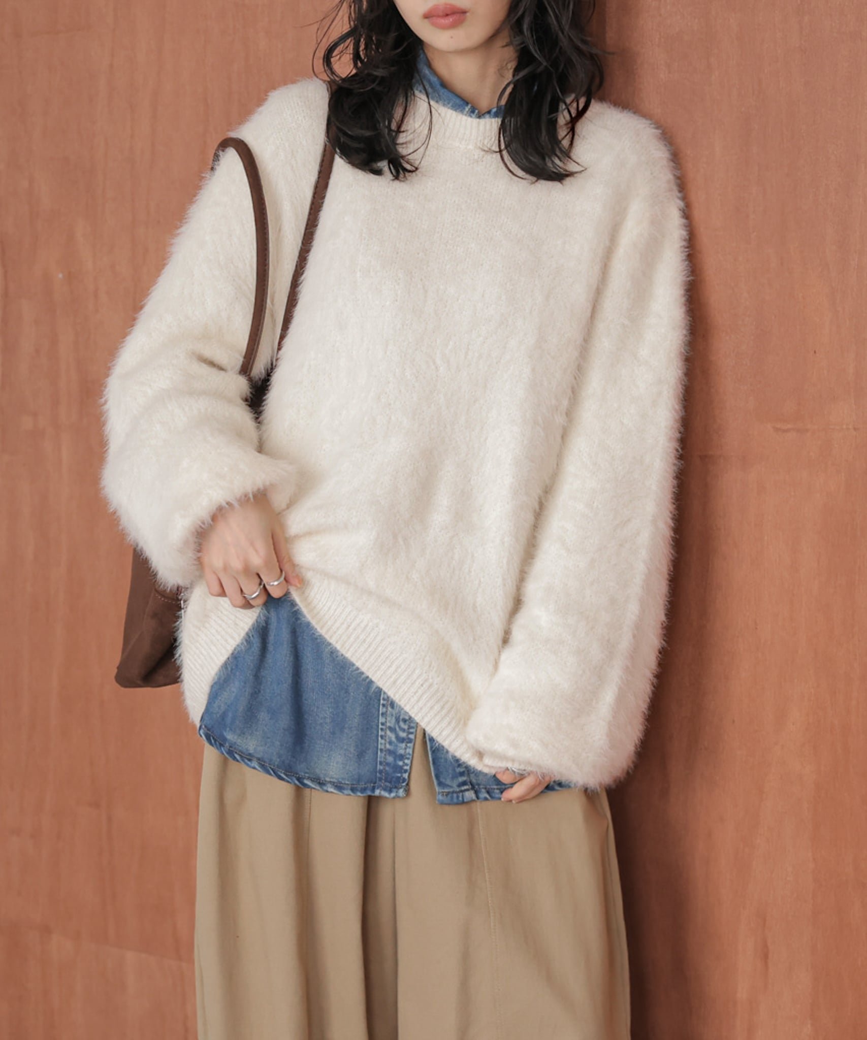 【ラジュール/Lajour】のシャギーニット インテリア・キッズ・メンズ・レディースファッション・服の通販 founy(ファニー) ファッション Fashion レディースファッション Fashion for Women トップス・カットソー Cut & Sew Tops ニット Knit Tops & Sweaters おすすめ Recommended / Our Picks クロップド Cropped, Short Length ショート Short, Short Length トレンド Trend, Trending Now ルーズ Loose, Oversized ロング Long, Long-Length ロングアイボリー|ID: prp329100004763209 ipo3291000000034896706