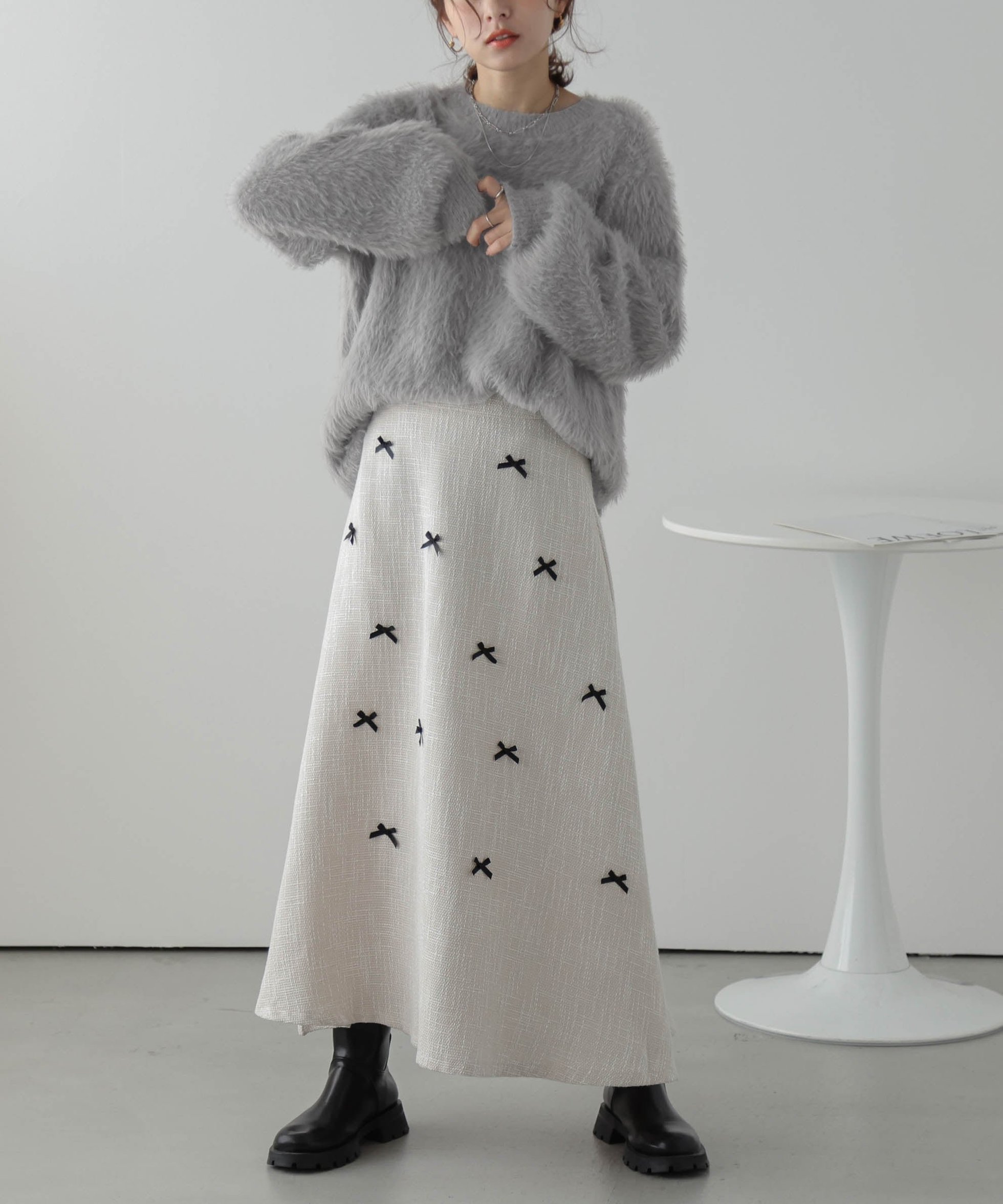 【ラジュール/Lajour】のシャギーニット インテリア・キッズ・メンズ・レディースファッション・服の通販 founy(ファニー) ファッション Fashion レディースファッション Fashion for Women トップス・カットソー Cut & Sew Tops ニット Knit Tops & Sweaters おすすめ Recommended / Our Picks クロップド Cropped, Short Length ショート Short, Short Length トレンド Trend, Trending Now ルーズ Loose, Oversized ロング Long, Long-Length ロングライトグレー|ID: prp329100004763209 ipo3291000000034896714