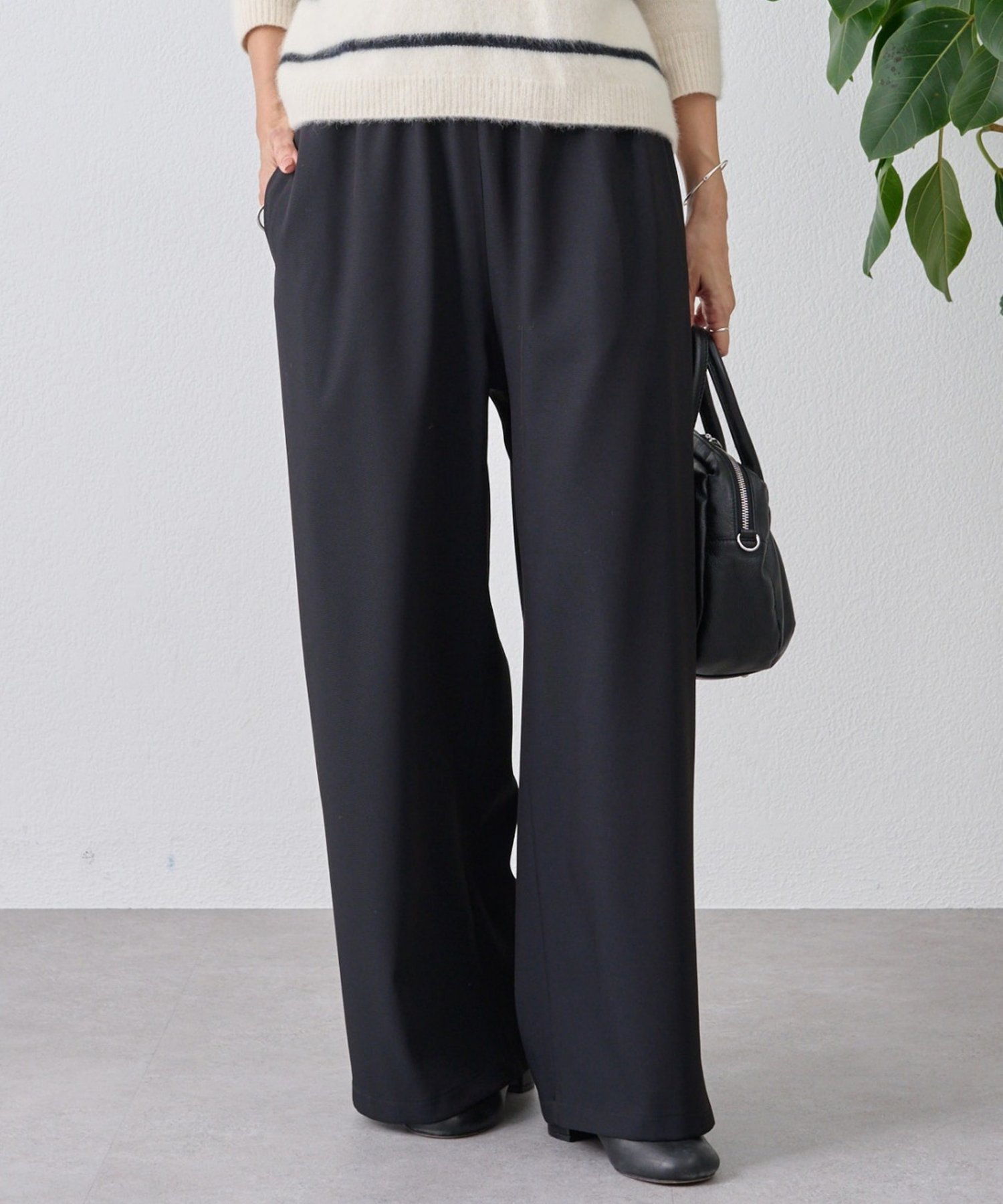 【ビアズリー/BEARDSLEY】の裏起毛ウエストリブパンツ 人気、トレンドファッション・服の通販 founy(ファニー) 　ファッション　Fashion　レディースファッション　Fashion for Women　パンツ　Pants & Trousers　バランス　Balance, Style Balance　ポケット　Pocket, Pocket Detail　リラックス　Relax, Relaxed Fit　ロング　Long, Long-Length　ワイド　Wide, Wide Fit　再入荷　Restock / Back in Stock　おすすめ　Recommended / Our Picks　エレガント 上品　Elegant　 other-1|ID: prp329100004763242 ipo3291000000034926101