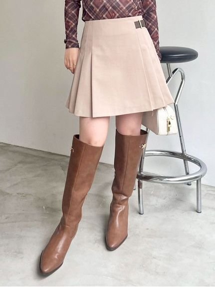 【リリーブラウン/Lily Brown】のサイドベルトプリーツスカショーパン インテリア・キッズ・メンズ・レディースファッション・服の通販 founy(ファニー) 　ファッション　Fashion　レディースファッション　Fashion for Women　ベルト&ウエストマーク　Belts & Waist Accessories　インナー　Innerwear　今季　This Season, Current Season　スマート　Smart, Elegant　人気　Popular, Best Seller　バランス　Balance, Style Balance　フェミニン　Feminine, Girly　フレア　Flare, Flared　プリーツ　Pleats, Pleated　BEG[037]|ID: prp329100004763333 ipo3291000000034529281