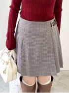 【リリーブラウン/Lily Brown】のサイドベルトプリーツスカショーパン CHECK[931]|ID: prp329100004763333 ipo3291000000034529284