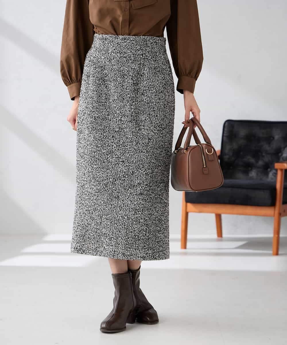 【アー ヴェー ヴェー/a.v.v】のロービングツイードナロースカート 人気、トレンドファッション・服の通販 founy(ファニー) ファッション Fashion レディースファッション Fashion for Women スカート Skirts 春 Spring 秋 Autumn カットソー Cut and Sewn Top ジャケット Jacket, Outerwear セットアップ Set-Up, Coordinated Outfit チェック Check, Plaid, Tartan ツイード Twill, Twill Weave トレンド Trend, Trending Now フォーマル Formal, Dressy モノトーン Monotone, Black and White 冬 Winter / This Winter 再入荷 Restock / Back in Stock おすすめ Recommended / Our Picks 夏 Summer エレガント 上品 Elegant ビジネス 仕事 通勤 Business / Work / Commuting other-1|ID: prp329100004763351 ipo3291000000034569000