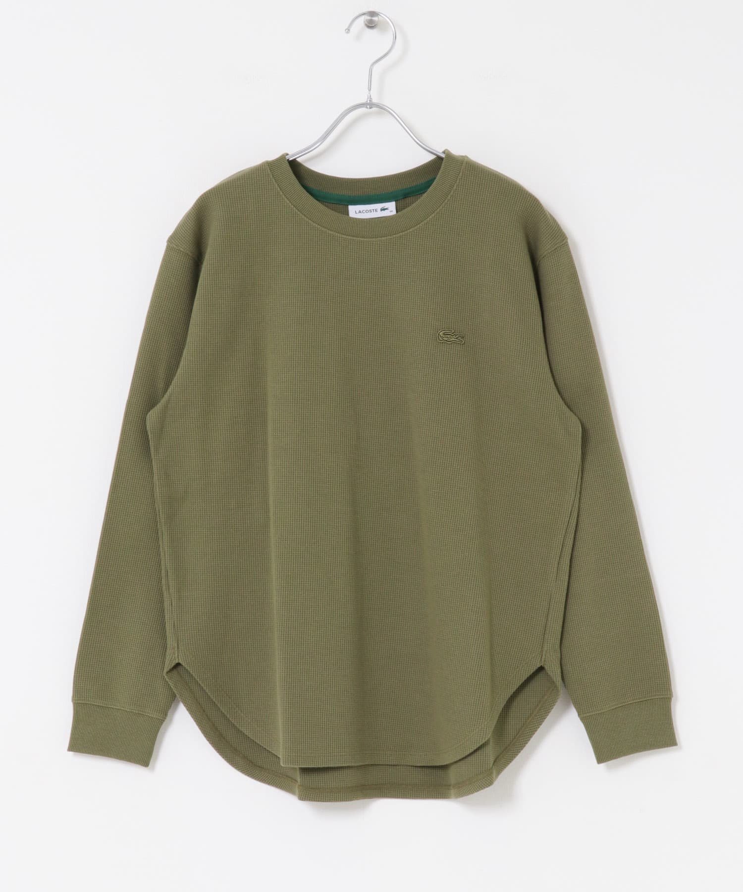 【アーバンリサーチ ドアーズ/URBAN RESEARCH DOORS】のLACOSTE ワッフルロングTシャツ インテリア・キッズ・メンズ・レディースファッション・服の通販 founy(ファニー) ファッション Fashion レディースファッション Fashion for Women トップス・カットソー Cut & Sew Tops シャツ・ブラウス・オフィスカジュアル Elegant Blouses & Button-Ups ロングTシャツ・Tシャツ Longline T-Shirts & Tees 2025年 2025 2025-2026秋冬・A/W Autumn/Winter 2025–26 AW25–26 冬 Winter / This Winter クラシック Classic, Timeless Style コレクション Collection, Seasonal Line スポーツ Sports, Activewear パール Pearl, Pearl Accent フィット Fit, Slim Fit レギュラー Regular, Standard Fit ロング Long, Long-Length ワッフル Waffle, Waffle Knit エレガント 上品 Elegant A/W・秋冬 Autumn/Winter OLIVE|ID: prp329100004763373 ipo3291000000034480316
