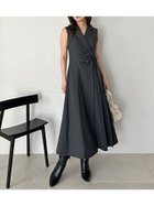 【スナイデル/SNIDEL】のSustainableサイドプリーツテーラードワンピース CGRY[007]|ID:prp329100004763410