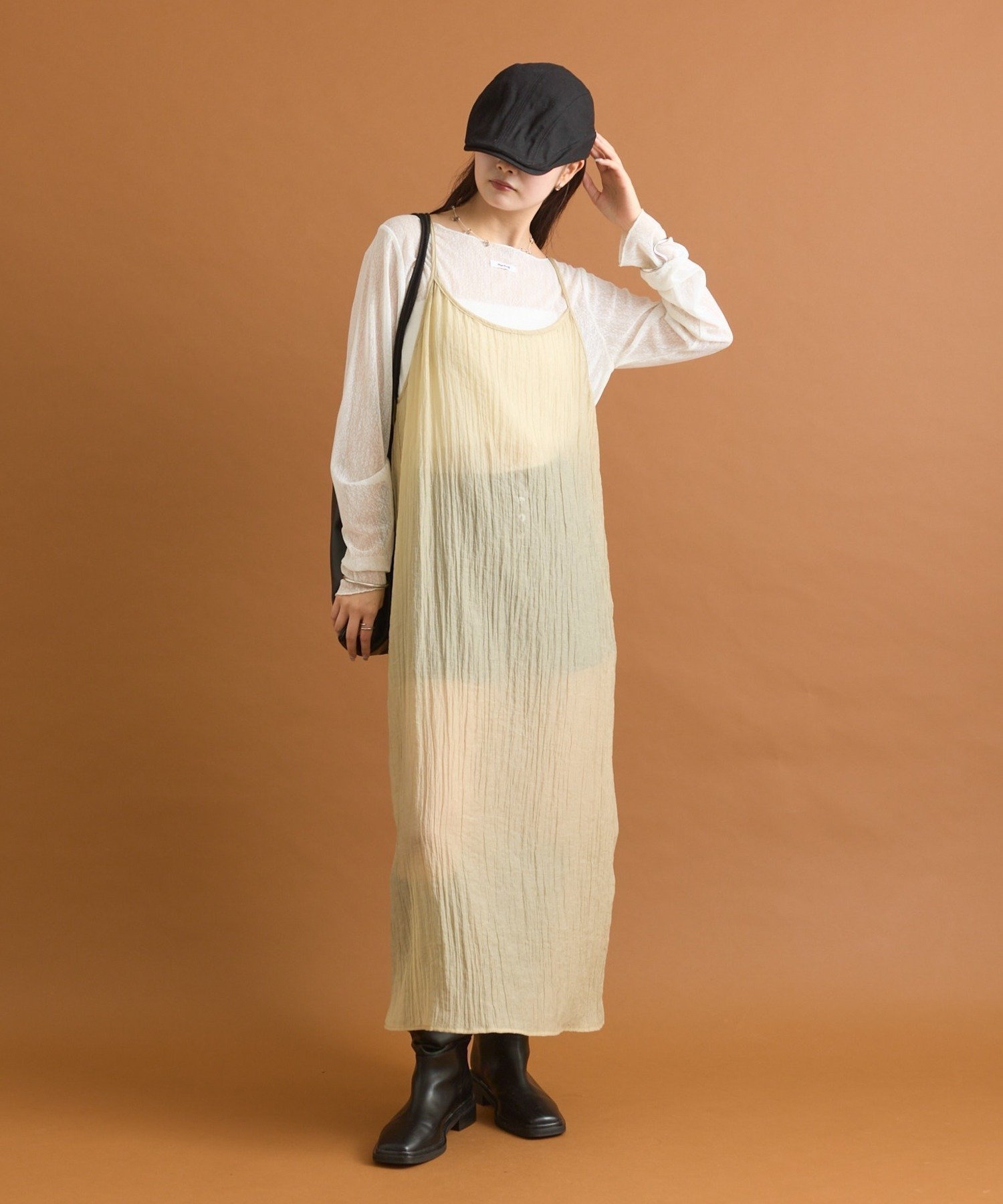 【パルグループ/PAL GROUP】の【mystic】シアーキャミワンピース インテリア・キッズ・メンズ・レディースファッション・服の通販 founy(ファニー) 　ファッション　Fashion　レディースファッション　Fashion for Women　ワンピース　Dresses　キャミソールワンピース　Camisole Dresses　アクセサリー　Fashion Accessories　ウェーブ　Wavy Pattern　エアリー　Airy Texture　サンダル　Sandals, Summer Shoes　シアー　Sheer, See-Through　シンプル　Simple, Minimal　ストレート　Straight, Straight Cut　スラックス　Slacks, Dress Pants　スリット　Slit, Slit Detail　デニム　Denim, Jeans Material　バランス　Balance, Style Balance　再入荷　Restock / Back in Stock　おすすめ　Recommended / Our Picks　夏　Summer　ベージュ|ID: prp329100004763420 ipo3291000000034481132