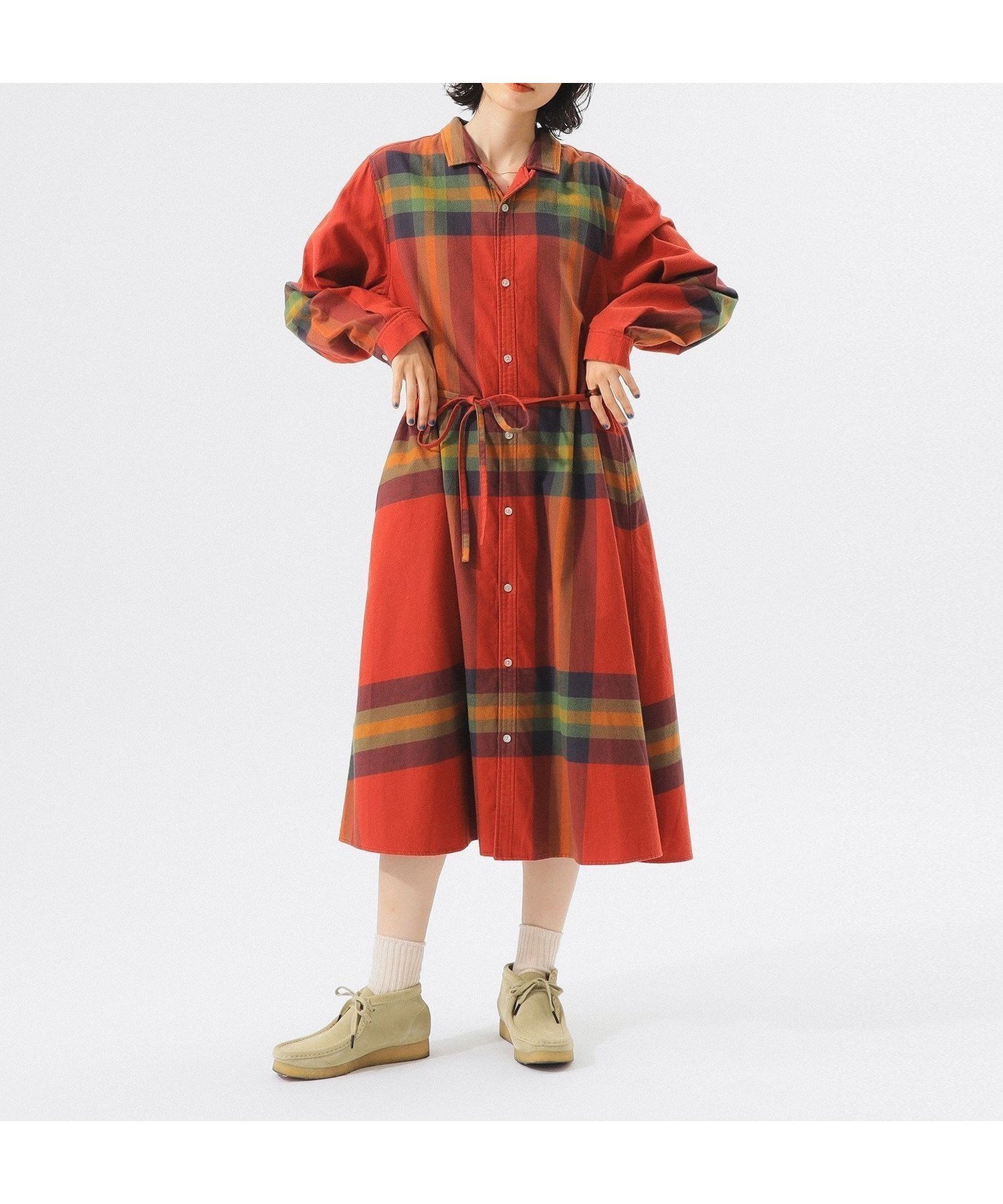 【ビームス ウイメン/BEAMS】の【ロングヒット】ビッグ タータン ワンピース 25AW チェック 定番 2WAY 人気、トレンドファッション・服の通販 founy(ファニー) 　ファッション　Fashion　レディースファッション　Fashion for Women　ワンピース　Dresses　ガウン　Gown, Robe　チェック　Check, Plaid, Tartan　定番　Standard, Basic Item　バランス　Balance, Style Balance　ビッグ　Big, Oversized　ブラウジング　Blouson Silhouette, Cinched Waist　リボン　Ribbon, Bow　リラックス　Relax, Relaxed Fit　ロング　Long, Long-Length　おすすめ　Recommended / Our Picks　エレガント 上品　Elegant　2025年　2025　2025-2026秋冬・A/W　Autumn/Winter 2025–26 AW25–26　 other-1|ID: prp329100004763435 ipo3291000000034843346