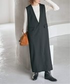 【スピック&スパン/Spick & Span】の《WEB限定 / 追加 》ダブルクロスVネックワンピース ブラック|ID: prp329100004763442 ipo3291000000034481293