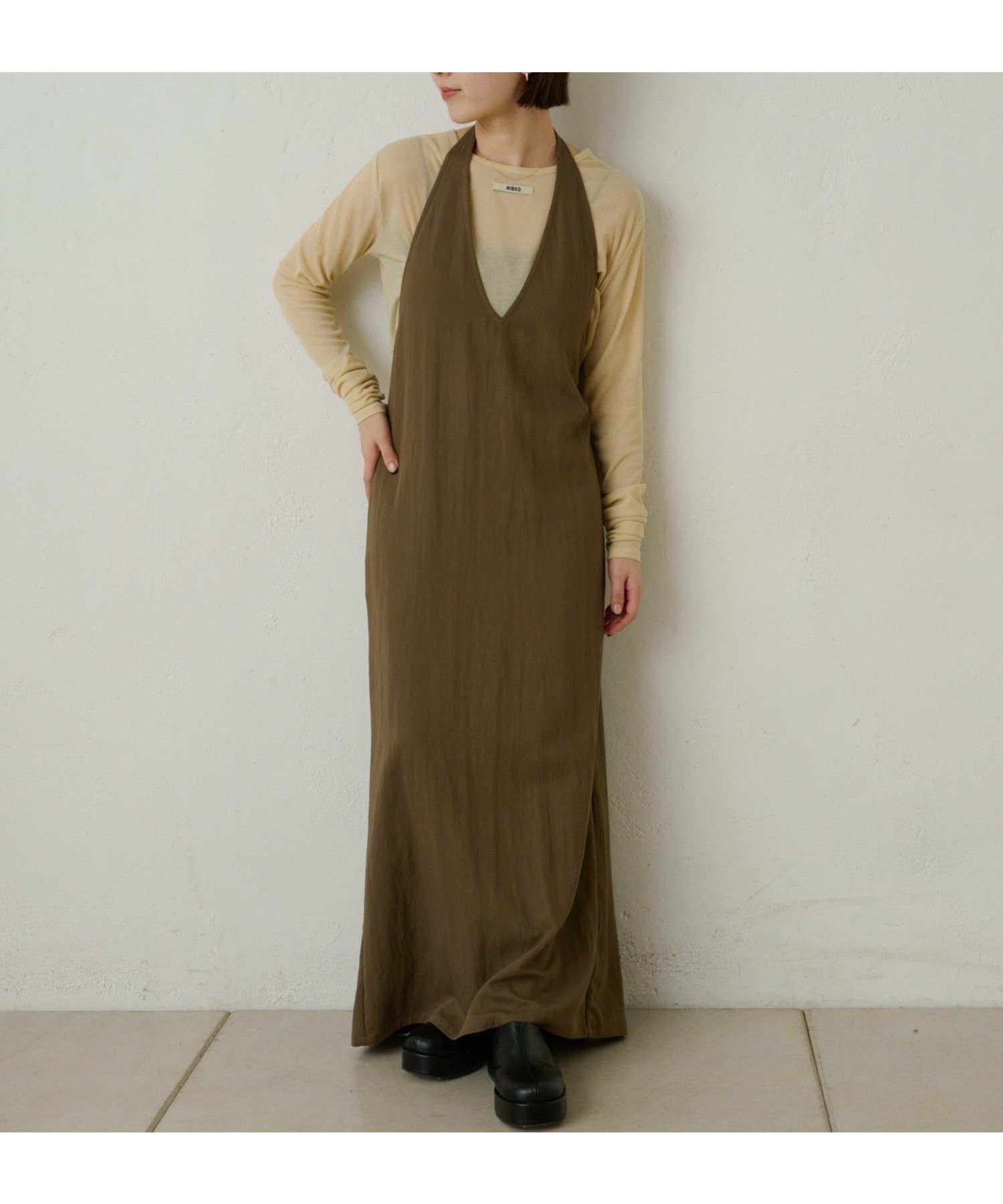 【パルグループ/PAL GROUP】の【Omekashi】ホルターワンピース 人気、トレンドファッション・服の通販 founy(ファニー) ファッション Fashion レディースファッション Fashion for Women ワンピース Dresses スマート Smart, Elegant スリット Slit, Slit Detail ベーシック Basic, Essential ポケット Pocket, Pocket Detail 再入荷 Restock / Back in Stock other-1|ID: prp329100004763443 ipo3291000000034481302