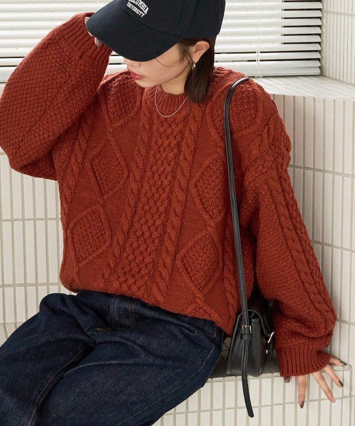 【フリークスストア/FREAK'S STORE】のビックシルエット ケーブルニット プルオーバー【限定展開】 25AW インテリア・キッズ・メンズ・レディースファッション・服の通販 founy(ファニー) ファッション Fashion レディースファッション Fashion for Women トップス・カットソー Cut & Sew Tops ニット Knit Tops & Sweaters カジュアルプルオーバー・ニットトップス Pullovers & Knit Tops / Casual Pullovers 2025年 2025 2025-2026秋冬・A/W Autumn/Winter 2025–26 AW25–26 冬 Winter / This Winter おすすめ Recommended / Our Picks カーゴパンツ Cargo Pants, Utility Pants ショルダー Shoulder, Shoulder Strap スニーカー Sneakers, Trainers タートル Turtleneck, Turtle Collar デニム Denim, Jeans Material ドロップ Drop Shoulder, Dropped Style ビッグ Big, Oversized ベーシック Basic, Essential リラックス Relax, Relaxed Fit ワイド Wide, Wide Fit 人気 Popular, Best Seller A/W・秋冬 Autumn/Winter レッド|ID: prp329100004763503 ipo3291000000034482317