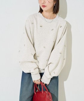 【フリークスストア/FREAK'S STORE】 小花 刺繍 裏起毛 スウェット プルオーバー【限定展開】人気、トレンドファッション・服の通販 founy(ファニー) ファッション Fashion レディースファッション Fashion for Women トップス・カットソー Cut & Sew Tops レディースパーカー・カジュアルフーディー Casual Hoodies & Sweatshirts カジュアルプルオーバー・ニットトップス Pullovers & Knit Tops / Casual Pullovers スウェット・クルーネックトップス Sweatshirts & Crewnecks / Relaxed Fit Sweat Tops 冬 Winter / This Winter おすすめ Recommended / Our Picks シンプル Simple, Minimal スウェット / スエット Sweatshirt, Sweatwear スニーカー Sneakers, Trainers デニム Denim, Jeans Material バランス Balance, Style Balance フレア Flare, Flared ベーシック Basic, Essential マーメイド Mermaid, Fishtail Silhouette ワイド Wide, Wide Fit A/W・秋冬 Autumn/Winter |ID:prp329100004763504