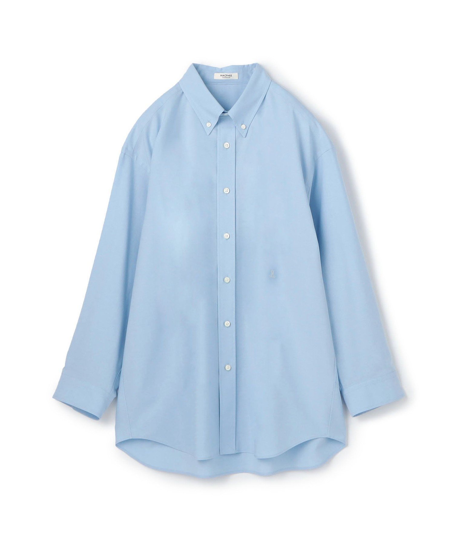 【トゥモローランド/TOMORROWLAND】のコットンオックスフォード ボタンダウンシャツ インテリア・キッズ・メンズ・レディースファッション・服の通販 founy(ファニー) 　ファッション　Fashion　レディースファッション　Fashion for Women　トップス・カットソー　Cut & Sew Tops　シャツ・ブラウス・オフィスカジュアル　Elegant Blouses & Button-Ups　シャンブレー　Chambray, Denim-Like Fabric　パターン　Pattern, Design Print　フロント　Front, Front Design　ベスト　Vest, Waistcoat　ベーシック　Basic, Essential　63 ライトブルー|ID: prp329100004763577 ipo3291000000035171175