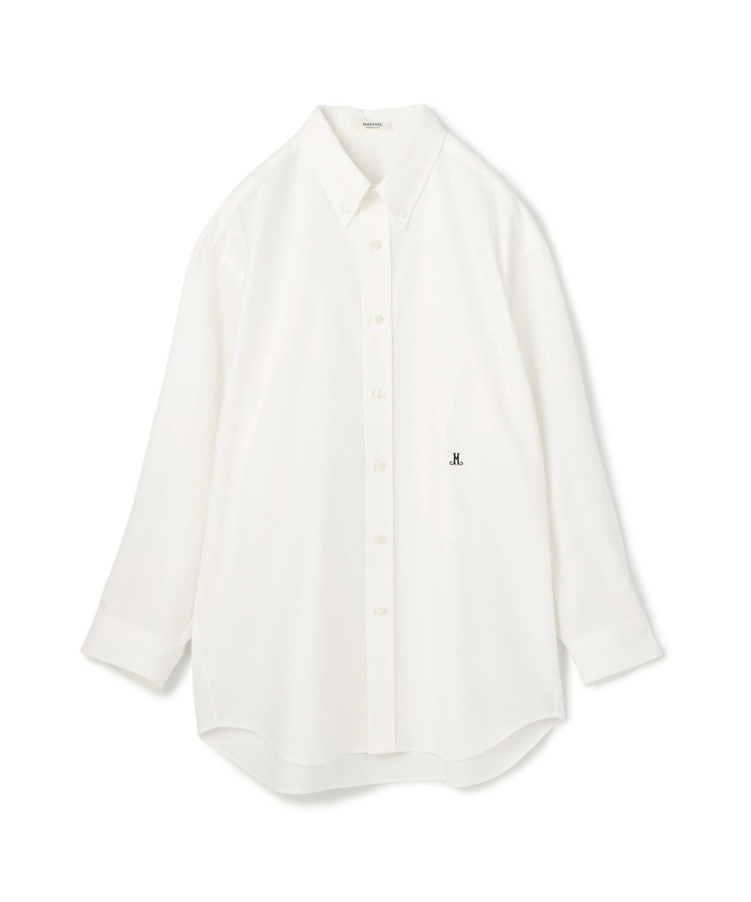 【トゥモローランド/TOMORROWLAND】のコットンオックスフォード ボタンダウンシャツ インテリア・キッズ・メンズ・レディースファッション・服の通販 founy(ファニー) 　ファッション　Fashion　レディースファッション　Fashion for Women　トップス・カットソー　Cut & Sew Tops　シャツ・ブラウス・オフィスカジュアル　Elegant Blouses & Button-Ups　シャンブレー　Chambray, Denim-Like Fabric　パターン　Pattern, Design Print　フロント　Front, Front Design　ベスト　Vest, Waistcoat　ベーシック　Basic, Essential　11 ホワイト|ID: prp329100004763577 ipo3291000000035171176