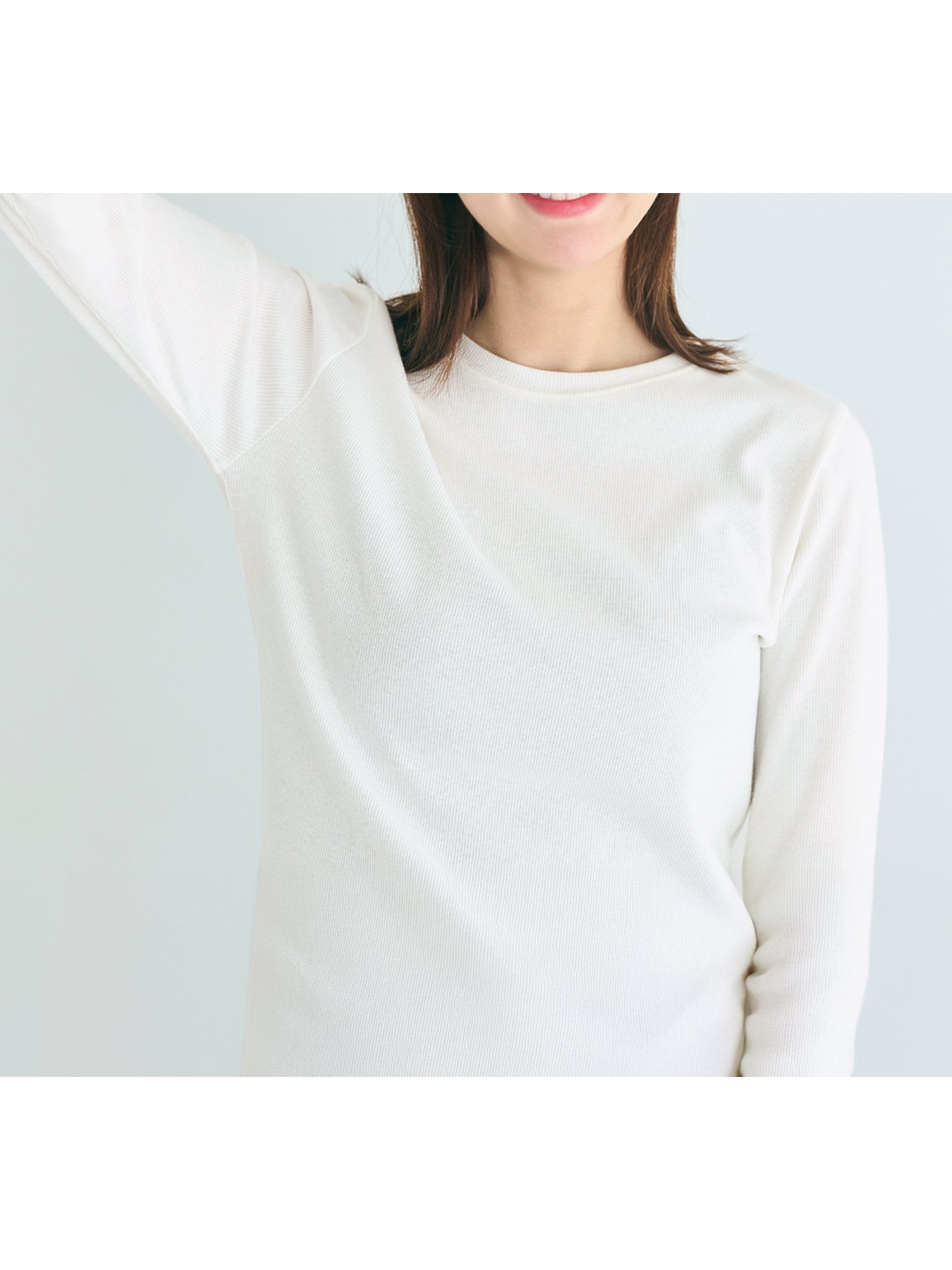 【コカ/COCA】のリブクルーネックTシャツ インテリア・キッズ・メンズ・レディースファッション・服の通販 founy(ファニー) 　ファッション　Fashion　レディースファッション　Fashion for Women　トップス・カットソー　Cut & Sew Tops　シャツ・ブラウス・オフィスカジュアル　Elegant Blouses & Button-Ups　ロングTシャツ・Tシャツ　Longline T-Shirts & Tees　アクセサリー　Fashion Accessories　インナー　Innerwear　カーディガン　Cardigan, Knitwear　シンプル　Simple, Minimal　ジャケット　Jacket, Outerwear　スラックス　Slacks, Dress Pants　スリット　Slit, Slit Detail　デニム　Denim, Jeans Material　長袖　Long Sleeve, Full Sleeve　フィット　Fit, Slim Fit　フェミニン　Feminine, Girly　ベーシック　Basic, Essential　ポケット　Pocket, Pocket Detail　無地　Plain, Solid Color　ロング　Long, Long-Length　2025年　2025　2025-2026秋冬・A/W　Autumn/Winter 2025–26 AW25–26　White|ID: prp329100004763899 ipo3291000000035034528