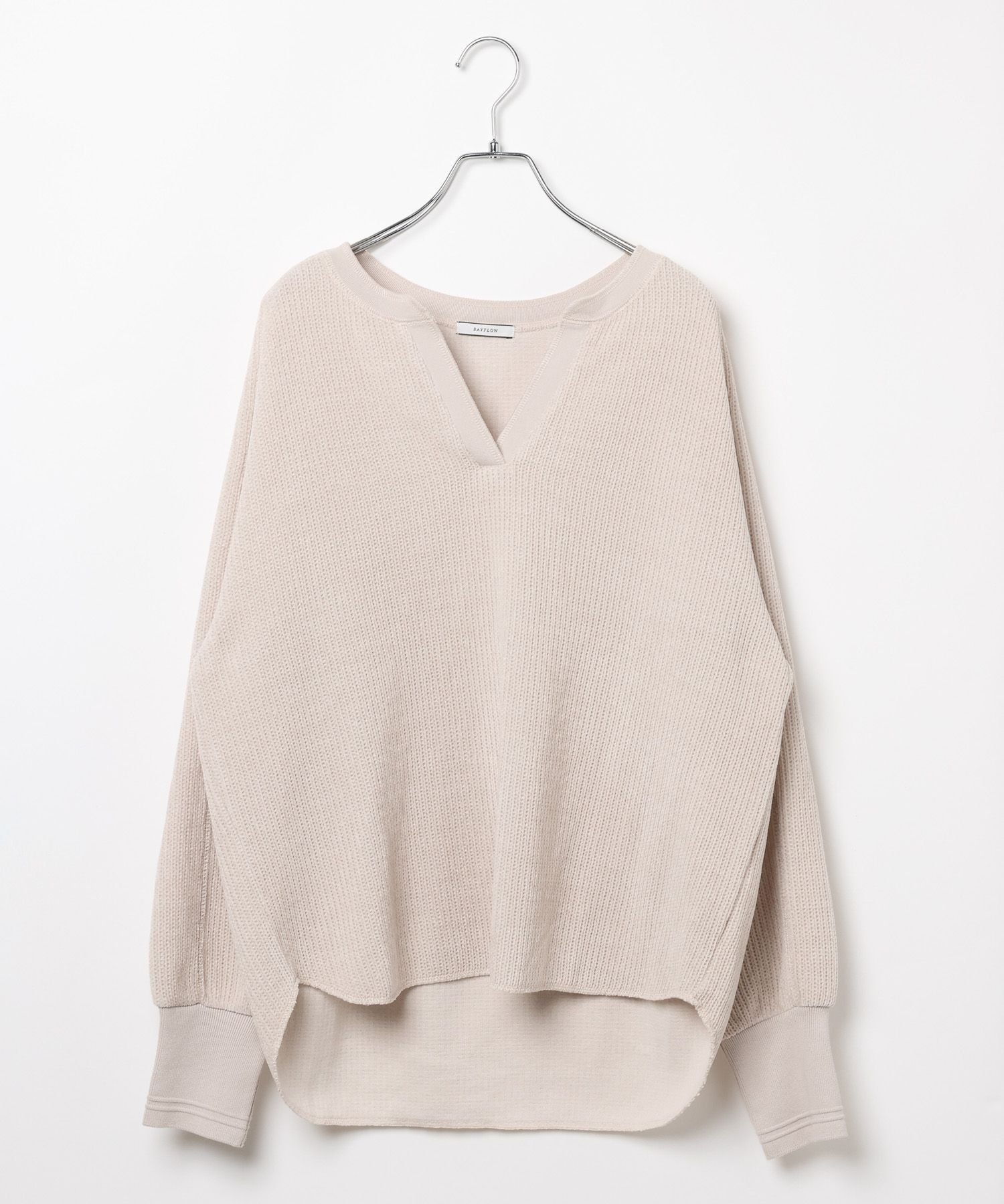 【ベイフロー/BAYFLOW】のソフトモールWフェイスプルオーバー インテリア・キッズ・メンズ・レディースファッション・服の通販 founy(ファニー) ファッション Fashion レディースファッション Fashion for Women トップス・カットソー Cut & Sew Tops カジュアルプルオーバー・ニットトップス Pullovers & Knit Tops / Casual Pullovers おすすめ Recommended / Our Picks カットソー Cut and Sewn Top トレンド Trend, Trending Now フェイス Face, Facial Design ワイド Wide, Wide Fit グレージュ13|ID: prp329100004763935 ipo3291000000034486301