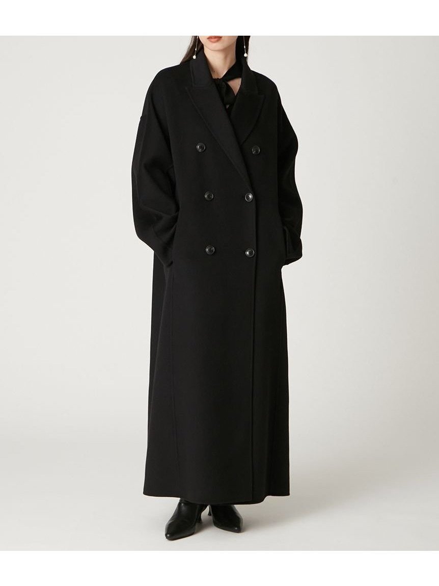 【フレイ アイディー/FRAY I.D】のウールリバーダブルブレストチェスターコート 人気、トレンドファッション・服の通販 founy(ファニー) 　ファッション　Fashion　レディースファッション　Fashion for Women　アウター　Coat / Outerwear Collection　コート・ロングコート・ピーコート　Long Coats, Peacoats & More　チェスターコート・ロング丈アウター　Chester Coats / Chesterfield Long Coats　シンプル　Simple, Minimal　スマート　Smart, Elegant　スリット　Slit, Slit Detail　チェスターコート　Chester Coat, Long Coat　ハンド　Hand, Handmade　ベーシック　Basic, Essential　マニッシュ　Mannish, Boyish　 other-1|ID: prp329100004763975 ipo3291000000035069916