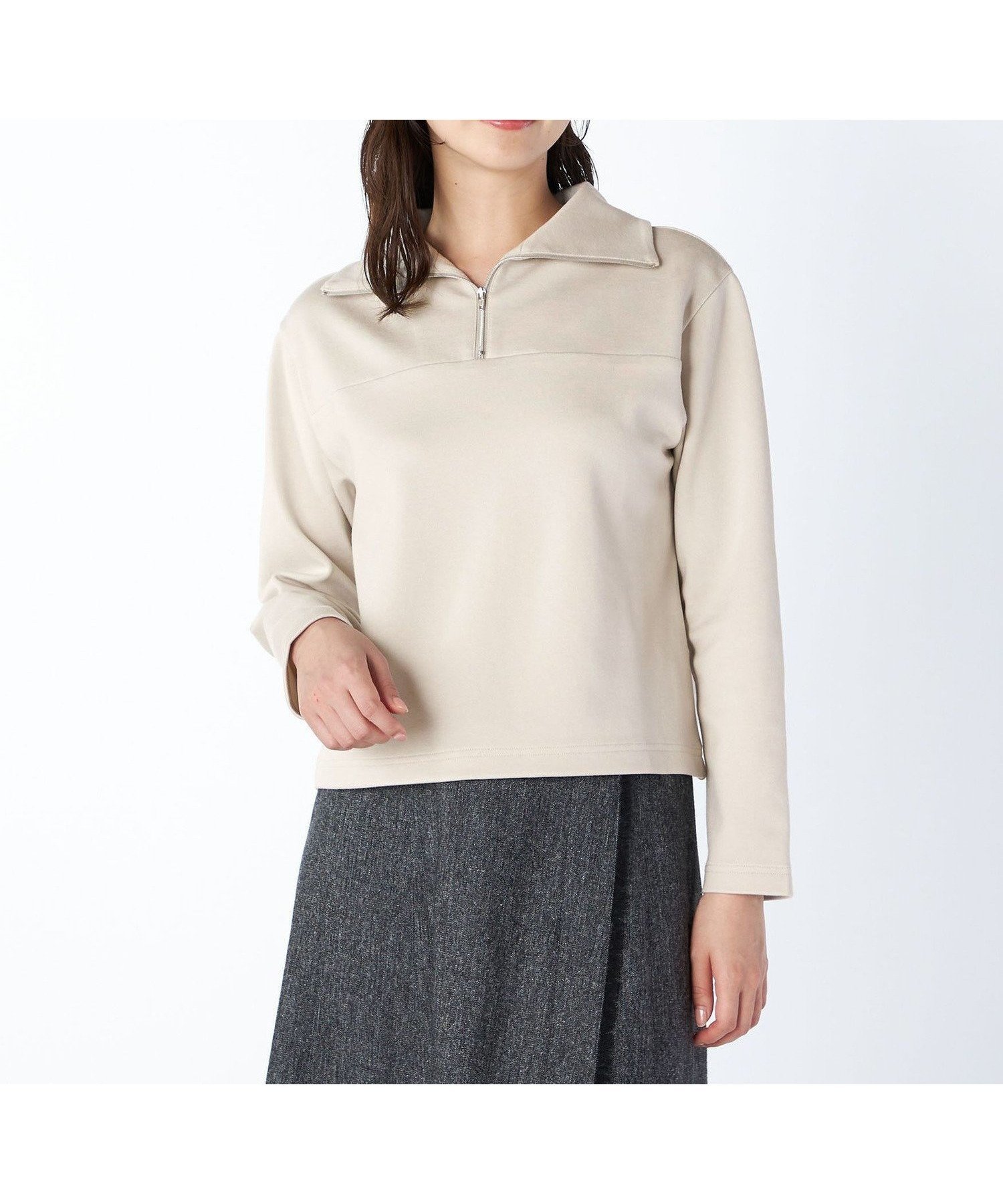 【キース/KEITH】のポンチジッププルオーバーカットソー 人気、トレンドファッション・服の通販 founy(ファニー) 　ファッション　Fashion　レディースファッション　Fashion for Women　トップス・カットソー　Cut & Sew Tops　カジュアルプルオーバー・ニットトップス　Pullovers & Knit Tops / Casual Pullovers　カットソー・ベーシックTシャツ　Cut-and-Sewn Tops / Stretch Tees & Basics　シンプル　Simple, Minimal　トレンド　Trend, Trending Now　ハイネック　High Neck, Mock Neck　フロント　Front, Front Design　 other-1|ID: prp329100004764016 ipo3291000000034487210