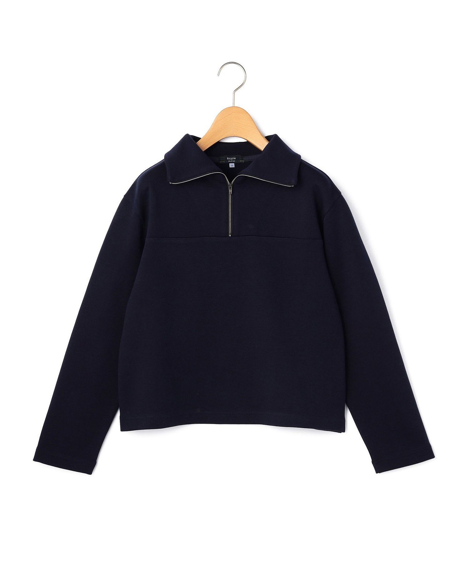 【キース/KEITH】のポンチジッププルオーバーカットソー インテリア・キッズ・メンズ・レディースファッション・服の通販 founy(ファニー) 　ファッション　Fashion　レディースファッション　Fashion for Women　トップス・カットソー　Cut & Sew Tops　カジュアルプルオーバー・ニットトップス　Pullovers & Knit Tops / Casual Pullovers　カットソー・ベーシックTシャツ　Cut-and-Sewn Tops / Stretch Tees & Basics　シンプル　Simple, Minimal　トレンド　Trend, Trending Now　ハイネック　High Neck, Mock Neck　フロント　Front, Front Design　ネイビー|ID: prp329100004764016 ipo3291000000034487212
