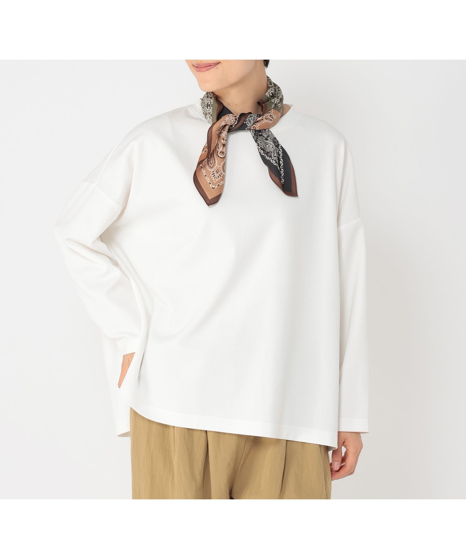 【スタディオ クリップ/studio CLIP】の《ウタオ》サイドスリットワイドプルオーバー インテリア・キッズ・メンズ・レディースファッション・服の通販 founy(ファニー) ファッション Fashion レディースファッション Fashion for Women トップス・カットソー Cut & Sew Tops カジュアルプルオーバー・ニットトップス Pullovers & Knit Tops / Casual Pullovers シンプル Simple, Minimal スリット Slit, Slit Detail ドレープ Drape, Draping Fabric ワイド Wide, Wide Fit オフホワイト11|ID: prp329100004764024 ipo3291000000034487284