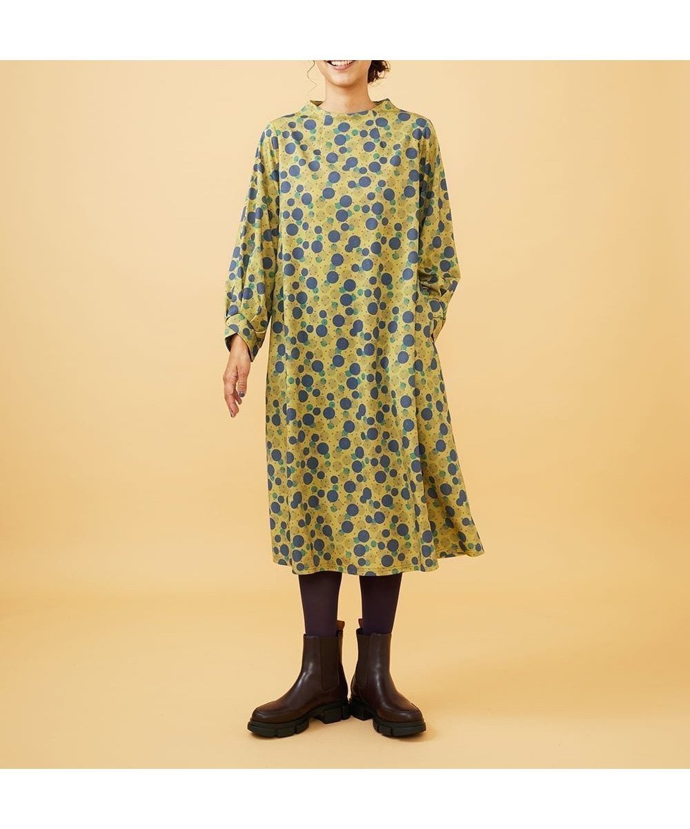 【ホコモモラ/Jocomomola】のCalle de la Bola ドットワンピース インテリア・キッズ・メンズ・レディースファッション・服の通販 founy(ファニー) ファッション Fashion レディースファッション Fashion for Women ワンピース Dresses インナー Innerwear 春 Spring 秋 Autumn カットソー Cut and Sewn Top カフス Cuff Design カラフル Colorful Design シンプル Simple, Minimal ストレッチ Stretch, Stretchy Fabric ドット Polka Dot, Dot Pattern フレア Flare, Flared プリント Print, Printed Pattern ポケット Pocket, Pocket Detail ランダム Random, Irregular ロング Long, Long-Length 冬 Winter / This Winter A/W・秋冬 Autumn/Winter 夏 Summer グリーン|ID: prp329100004764084 ipo3291000000034488260