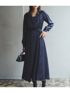 【アニュアンス/anuans】のサテンオープンカラーフレアワンピース 人気、トレンドファッション・服の通販 founy(ファニー) ファッション Fashion レディースファッション Fashion for Women ワンピース Dresses インナー Innerwear キャミソール Camisole, Spaghetti Strap Top サテン Satin, Glossy Fabric ドレープ Drape, Draping Fabric フレア Flare, Flared |ID:prp329100004764095