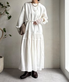 【ドゥドゥ/DouDou】の【WEB限定】ウエストドロストドッキングワンピース 人気、トレンドファッション・服の通販 founy(ファニー) ファッション Fashion レディースファッション Fashion for Women ワンピース Dresses 洗える Machine Washable シンプル Simple, Minimal スマート Smart, Elegant タンク Tank Top, Sleeveless Top ドッキング Docking, Mixed Material リラックス Relax, Relaxed Fit A/W・秋冬 Autumn/Winter 冬 Winter / This Winter 再入荷 Restock / Back in Stock エレガント 上品 Elegant 2025年 2025 2025-2026秋冬・A/W Autumn/Winter 2025–26 AW25–26 |ID:prp329100004764110
