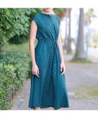 【ドレステリア/DRESSTERIOR】の【ポケットあり/後ろウエストゴム】ドットプリントフレンチスリーブワンピ グリーン|ID: prp329100004764118 ipo3291000000034488570