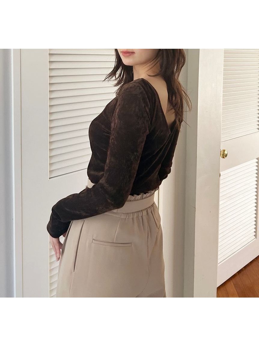 【スナイデル/SNIDEL】のカップインベロアカットソー インテリア・キッズ・メンズ・レディースファッション・服の通販 founy(ファニー) 　ファッション　Fashion　レディースファッション　Fashion for Women　トップス・カットソー　Cut & Sew Tops　カットソー・ベーシックTシャツ　Cut-and-Sewn Tops / Stretch Tees & Basics　ベロアトップス　Velour Tops / Velvet-Look Items　インナー　Innerwear　ウェーブ　Wavy Pattern　エレガント 上品　Elegant　クラシカル　Classical, Vintage-Inspired　シアー　Sheer, See-Through　ストレート　Straight, Straight Cut　スマート　Smart, Elegant　フィット　Fit, Slim Fit　冬　Winter / This Winter　A/W・秋冬　Autumn/Winter　おすすめ　Recommended / Our Picks　BRW[058]|ID: prp329100004764242 ipo3291000000034722169