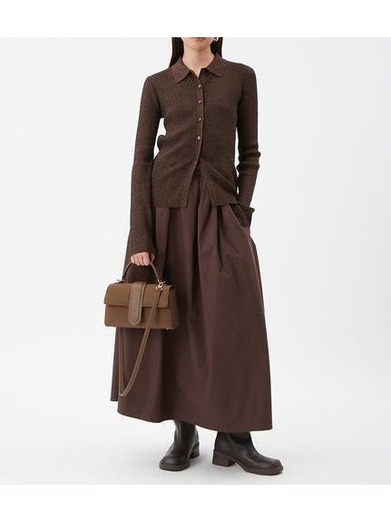 【ミラオーウェン/Mila Owen】の【セットアイテム】ポロ衿ニットタックフレアスカートコーデSET インテリア・キッズ・メンズ・レディースファッション・服の通販 founy(ファニー) 　ファッション　Fashion　レディースファッション　Fashion for Women　セットアップ　Matching Sets　スカート・ミニ/ミディ/マキシ　Skirts / Mini, Midi & Maxi Skirts　スカート　Skirts　Aライン・フレアスカート　A-Line & Flared Skirts　カーディガン　Cardigan, Knitwear　ギャザー　Gathered, Ruffled　スマート　Smart, Elegant　セットアップ　Set-Up, Coordinated Outfit　チェック　Check, Plaid, Tartan　トレンド　Trend, Trending Now　バランス　Balance, Style Balance　フレア　Flare, Flared　ボトム　Bottoms, Lower Wear　モノトーン　Monotone, Black and White　エレガント 上品　Elegant　ホリデーシーズン　Holiday Season　BRW[058]|ID: prp329100004764486 ipo3291000000035078880