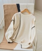 【コーエン/COEN】の配色ステッチパッチワークニット 人気、トレンドファッション・服の通販 founy(ファニー) ファッション Fashion レディースファッション Fashion for Women トップス・カットソー Cut & Sew Tops ニット Knit Tops & Sweaters おすすめ Recommended / Our Picks スニーカー Sneakers, Trainers デニム Denim, Jeans Material パッチワーク Patchwork, Mixed Fabric フェミニン Feminine, Girly ボトム Bottoms, Lower Wear リラックス Relax, Relaxed Fit 切替 Switching, Contrast Panel thumbnail OFF WHITE|ID: prp329100004764502 ipo3291000000034560230