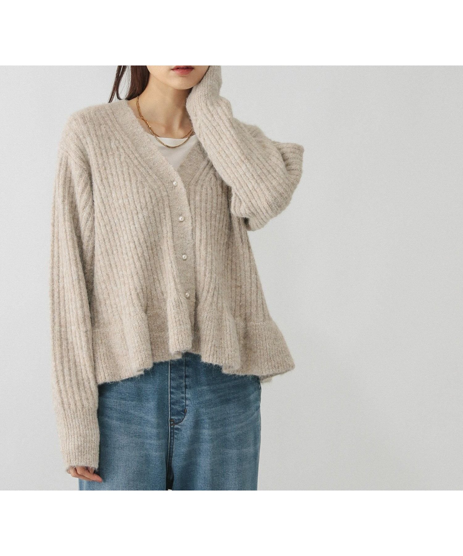 【グローバルワーク/GLOBAL WORK】のモヘヤタッチペプラムカーディガン/603655 人気、トレンドファッション・服の通販 founy(ファニー) ファッション Fashion レディースファッション Fashion for Women トップス・カットソー Cut & Sew Tops カーディガン・羽織り Layered Style Cardigans カーディガン Cardigan, Knitwear パール Pearl, Pearl Accent ペプラム Peplum, Flared Hem other-1|ID: prp329100004764512 ipo3291000000034492957