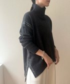 【ビアズリー/BEARDSLEY】のステッチニット 人気、トレンドファッション・服の通販 founy(ファニー) ファッション Fashion レディースファッション Fashion for Women トップス・カットソー Cut & Sew Tops ニット Knit Tops & Sweaters スリット Slit, Slit Detail ハイネック High Neck, Mock Neck フロント Front, Front Design 楽ちん Easy Fit, Comfortable 再入荷 Restock / Back in Stock thumbnail チャコールグレー|ID: prp329100004764540 ipo3291000000034776751