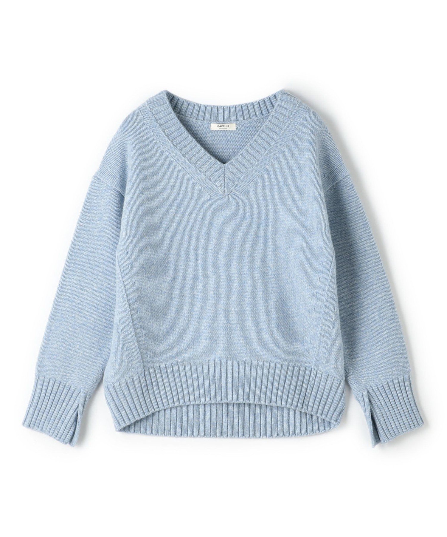 【トゥモローランド/TOMORROWLAND】のラムカシミヤ Vネックプルオーバー インテリア・キッズ・メンズ・レディースファッション・服の通販 founy(ファニー) 　ファッション　Fashion　レディースファッション　Fashion for Women　トップス・カットソー　Cut & Sew Tops　カジュアルプルオーバー・ニットトップス　Pullovers & Knit Tops / Casual Pullovers　Vネックトップス　V-Neck Tops / V-Cut Neckline Shirts　おすすめ　Recommended / Our Picks　シンプル　Simple, Minimal　スリット　Slit, Slit Detail　スリム　Slim, Slim Fit　リラックス　Relax, Relaxed Fit　定番　Standard, Basic Item　61 ライトブルー|ID: prp329100004764579 ipo3291000000034967085