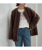 【ジャーナルスタンダード レリューム/JOURNAL STANDARD relume】の《追加》ボアカラーレスジャケット 人気、トレンドファッション・服の通販 founy(ファニー) ファッション Fashion レディースファッション Fashion for Women アウター Coat / Outerwear Collection レディースジャケット・軽アウター Jackets 2025年 2025 2025-2026秋冬・A/W Autumn/Winter 2025–26 AW25–26 コクーン Cocoon, Cocoon Silhouette ジャケット Jacket, Outerwear フロント Front, Front Design 冬 Winter / This Winter 軽量 Lightweight, Ultra Light thumbnail ブラウン|ID: prp329100004764607 ipo3291000000034494032
