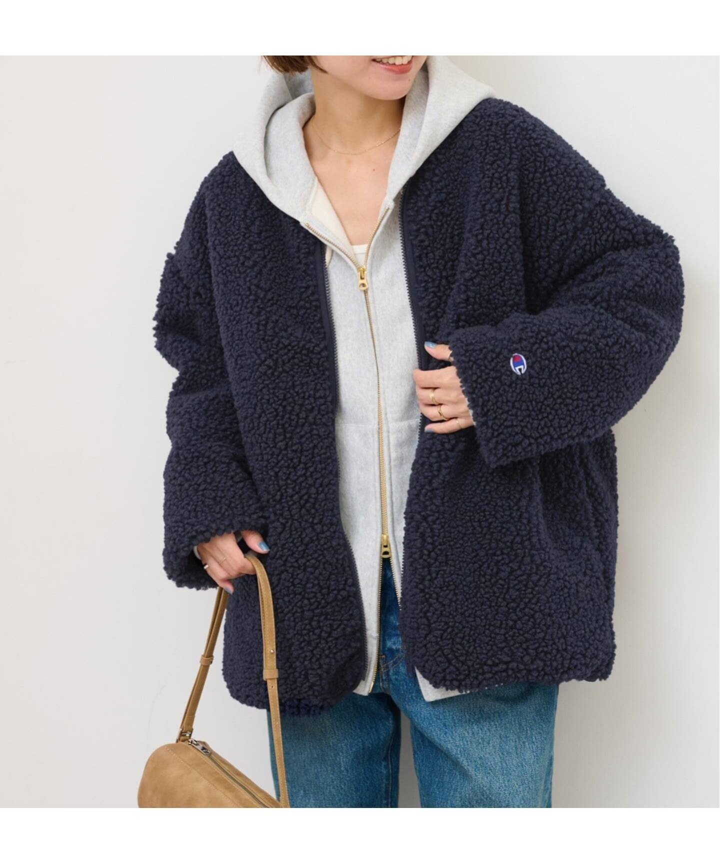 【ジャーナルスタンダード レリューム/JOURNAL STANDARD relume】の《WEB限定追加 2》別注【Champion/チャンピオン】ボアフリースジャケット インテリア・キッズ・メンズ・レディースファッション・服の通販 founy(ファニー) ファッション Fashion レディースファッション Fashion for Women アウター Coat / Outerwear Collection レディースジャケット・軽アウター Jackets シンプル Simple, Minimal ジャケット Jacket, Outerwear ストール Stole, Wrap スポーツ Sports, Activewear ニューヨーク New York, NYC Style 別注 Limited Edition, Custom Order マフラー Scarf, Muffler A/W・秋冬 Autumn/Winter 2025年 2025 2025-2026秋冬・A/W Autumn/Winter 2025–26 AW25–26 ネイビー|ID: prp329100004764615 ipo3291000000034633131