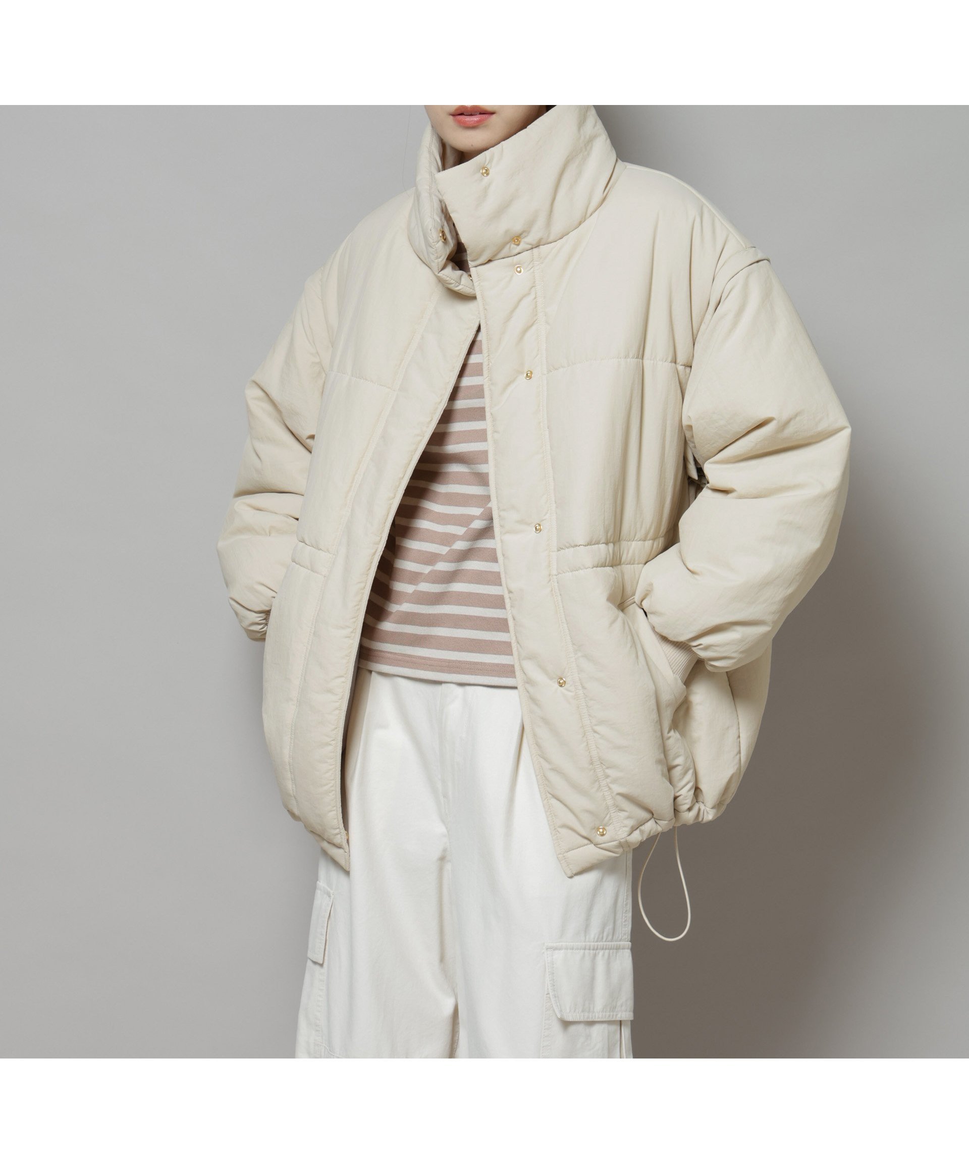 【ナノ ユニバース/nano universe】の撥水加工・機能中綿 2wayベスト スタンドジップブルゾン インテリア・キッズ・メンズ・レディースファッション・服の通販 founy(ファニー) ファッション Fashion レディースファッション Fashion for Women アウター Coat / Outerwear Collection ブルゾンジャケット・スポーティアウター Blouson Jackets トップス・カットソー Cut & Sew Tops ベスト&ジレ / 重ね着スタイル Vests & Gilets アクセサリー Fashion Accessories 軽量 Lightweight, Ultra Light ジップ Zip, Zipper 時計 Watch, Wristwatch ブルゾン Blouson, Bomber Jacket ベスト Vest, Waistcoat ロング Long, Long-Length アウトレット Outlet / Clearance 旅行 Travel エレガント 上品 Elegant ビジネス 仕事 通勤 Business / Work / Commuting 2025年 2025 2025-2026秋冬・A/W Autumn/Winter 2025–26 AW25–26 ベージュ|ID: prp329100004764620 ipo3291000000034542738