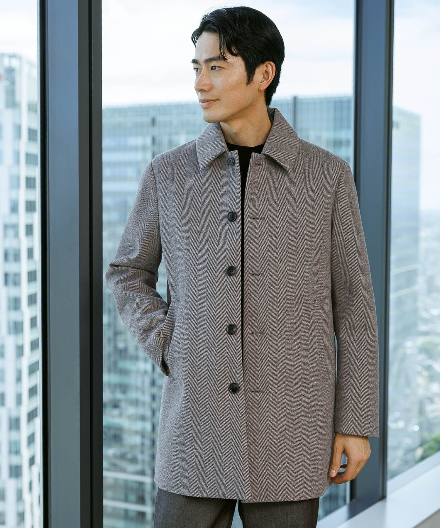 【グローバルワーク/GLOBAL WORK / MEN】のウーリーテック/防風スマートショートステンカラーコート/451155 人気、トレンドファッション・服の通販 founy(ファニー) ファッション Fashion メンズファッション Fashion for Men おすすめ Recommended / Our Picks シンプル Simple, Minimal ジャケット Jacket, Outerwear ストレッチ Stretch, Stretchy Fabric ビジネス 仕事 通勤 Business / Work / Commuting フィット Fit, Slim Fit ポケット Pocket, Pocket Detail メルトン Melton, Heavy Wool other-1|ID: prp329100004765036 ipo3291000000034901717