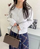 【ミッシュマッシュ/MISCH MASCH】のMM548502 ツイード編みニットジャケット グレー|ID: prp329100004765069 ipo3291000000034497916