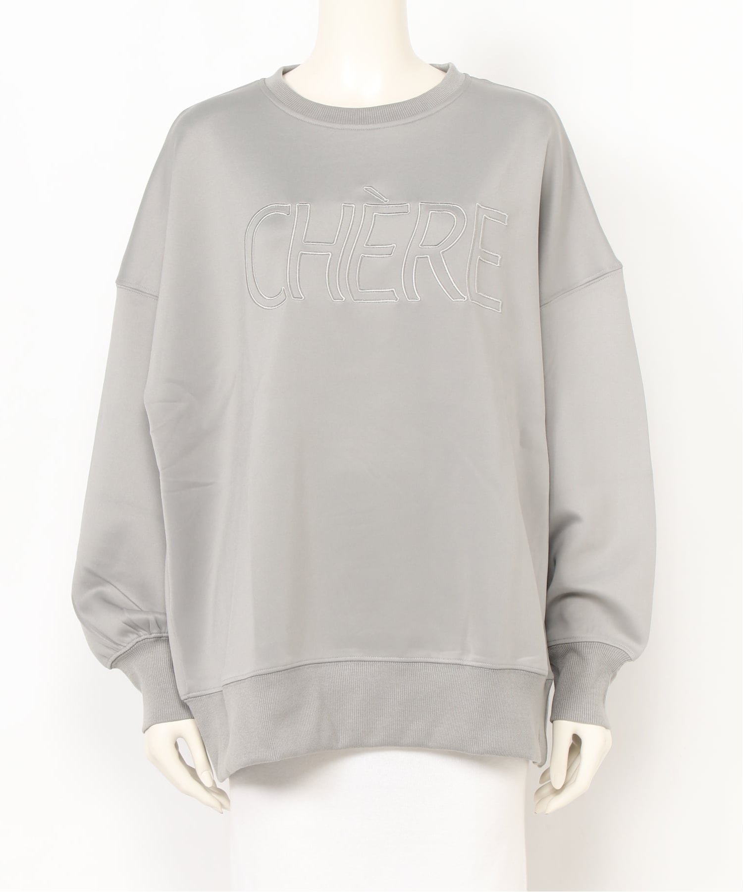 【リラクロ/relaclo】のCHiLL365/エンボス刺繍ロゴプルオーバー インテリア・キッズ・メンズ・レディースファッション・服の通販 founy(ファニー) 　ファッション　Fashion　レディースファッション　Fashion for Women　トップス・カットソー　Cut & Sew Tops　カジュアルプルオーバー・ニットトップス　Pullovers & Knit Tops / Casual Pullovers　シンプル　Simple, Minimal　ストレッチ　Stretch, Stretchy Fabric　フォルム　Silhouette, Form　グレー|ID: prp329100004765080 ipo3291000000034587342