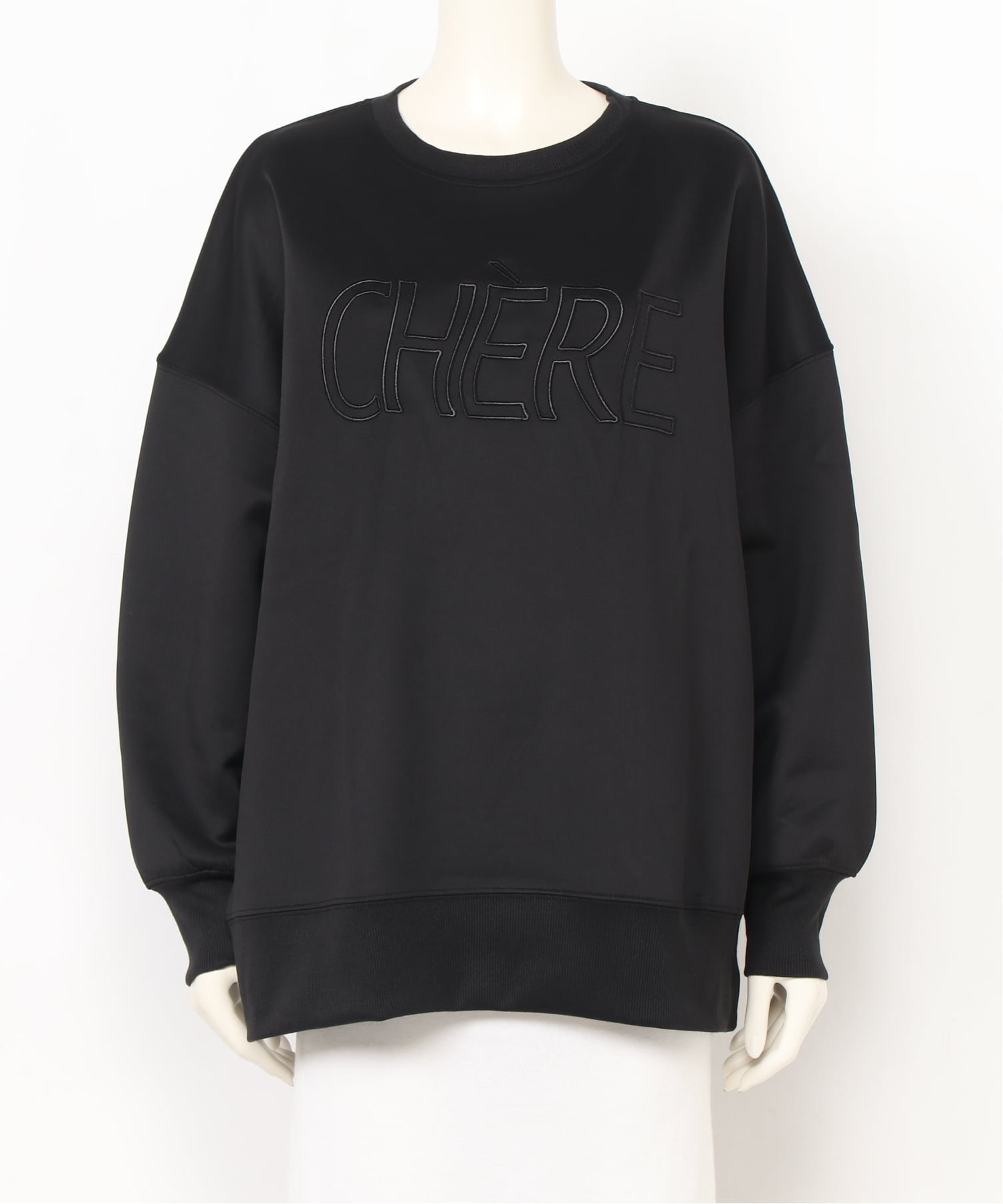 【リラクロ/relaclo】のCHiLL365/エンボス刺繍ロゴプルオーバー インテリア・キッズ・メンズ・レディースファッション・服の通販 founy(ファニー) 　ファッション　Fashion　レディースファッション　Fashion for Women　トップス・カットソー　Cut & Sew Tops　カジュアルプルオーバー・ニットトップス　Pullovers & Knit Tops / Casual Pullovers　シンプル　Simple, Minimal　ストレッチ　Stretch, Stretchy Fabric　フォルム　Silhouette, Form　ブラック|ID: prp329100004765080 ipo3291000000034587346