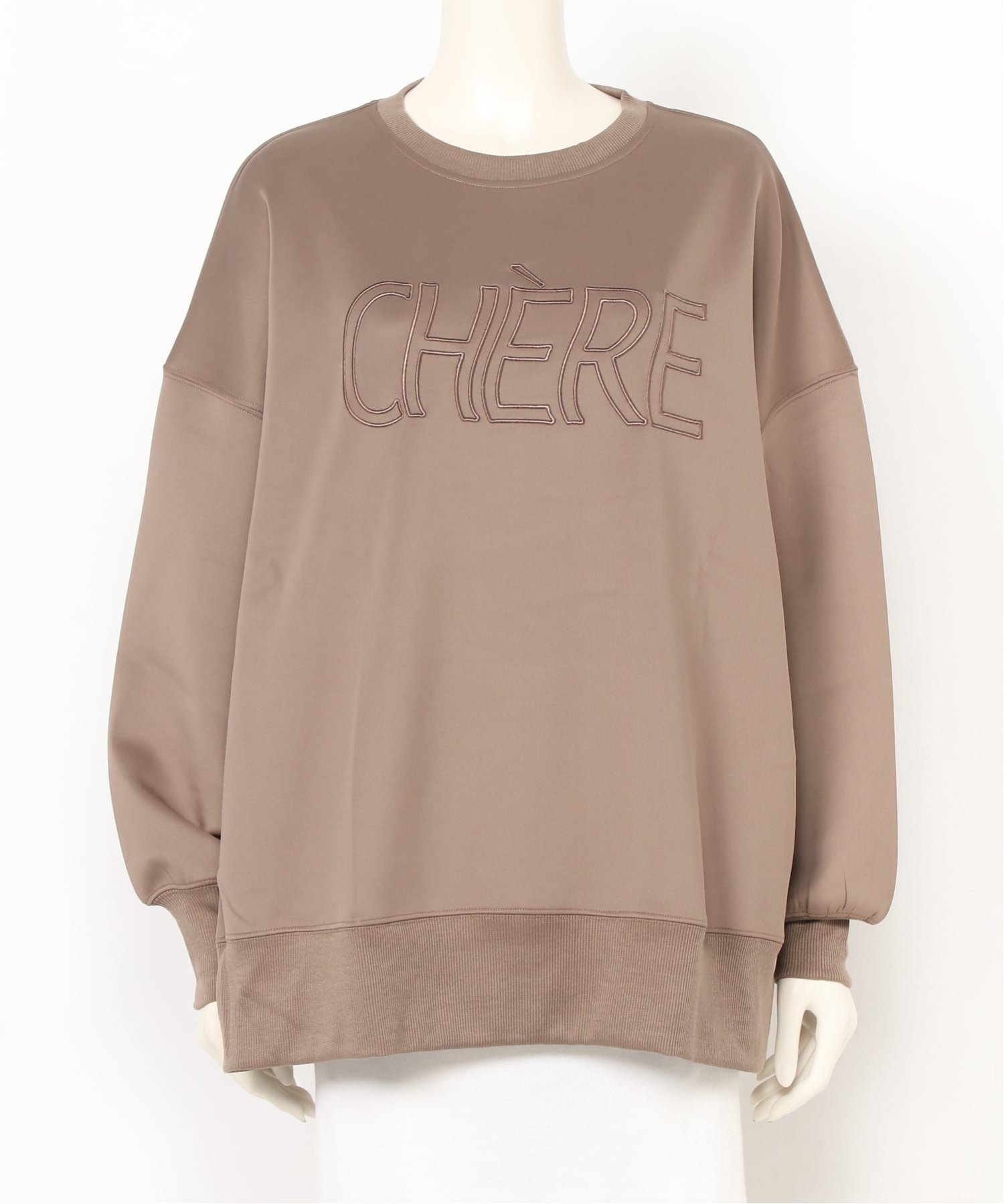 【リラクロ/relaclo】のCHiLL365/エンボス刺繍ロゴプルオーバー インテリア・キッズ・メンズ・レディースファッション・服の通販 founy(ファニー) 　ファッション　Fashion　レディースファッション　Fashion for Women　トップス・カットソー　Cut & Sew Tops　カジュアルプルオーバー・ニットトップス　Pullovers & Knit Tops / Casual Pullovers　シンプル　Simple, Minimal　ストレッチ　Stretch, Stretchy Fabric　フォルム　Silhouette, Form　モカ|ID: prp329100004765080 ipo3291000000034587347