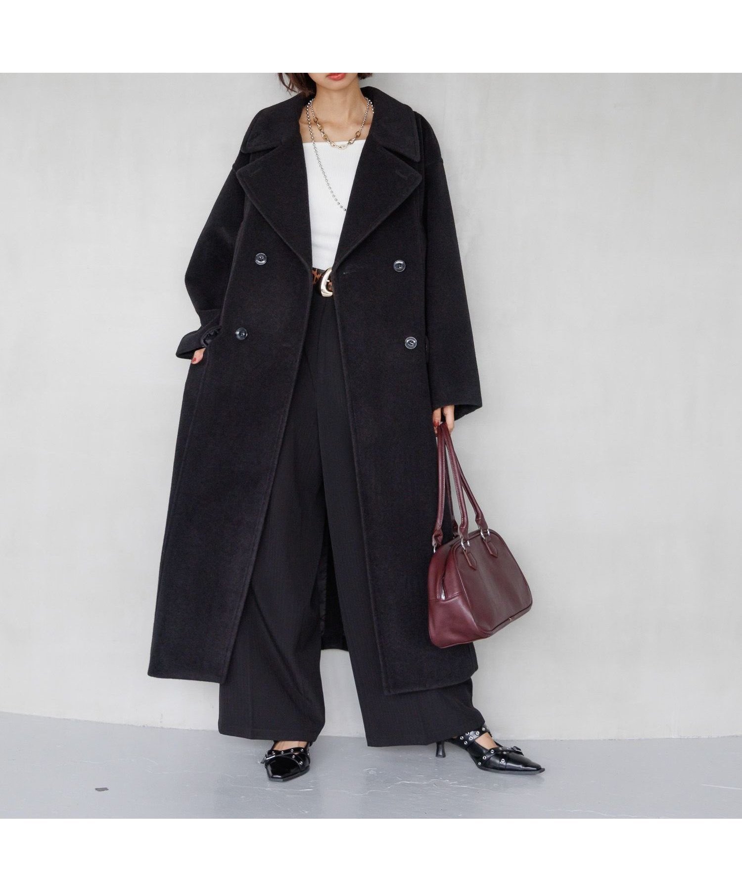 【ページボーイ/PAGEBOY】のウーリーテックロングコート インテリア・キッズ・メンズ・レディースファッション・服の通販 founy(ファニー) 　ファッション　Fashion　レディースファッション　Fashion for Women　アウター　Coat / Outerwear Collection　コート・ロングコート・ピーコート　Long Coats, Peacoats & More　ショルダー　Shoulder, Shoulder Strap　スタンド　Stand Collar, Upright Stand　ドロップ　Drop Shoulder, Dropped Style　ロング　Long, Long-Length　おすすめ　Recommended / Our Picks　ブラック09|ID: prp329100004765086 ipo3291000000034498111