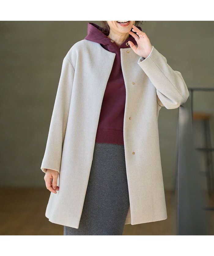 【エニー/ANY】の【防風裏地】カシミヤブレンドコート インテリア・キッズ・メンズ・レディースファッション・服の通販 founy(ファニー) https://founy.com/ ファッション Fashion レディースファッション Fashion for Women アウター Coat / Outerwear Collection コート・ロングコート・ピーコート Long Coats, Peacoats & More インナー Innerwear ストール Stole, Wrap タートルネック Turtleneck, High Neck チェック Check, Plaid, Tartan 人気 Popular, Best Seller マフラー Scarf, Muffler 無地 Plain, Solid Color 再入荷 Restock / Back in Stock おすすめ Recommended / Our Picks |ID: prp329100004765088 ipo3291000000034498123